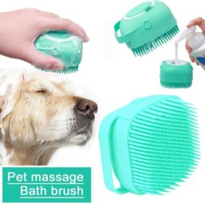 Pet Dog Shampoo Brush Cat Massage Comb Grooming Scrubber Brush for Bathing Soft Silicone Rubber Brushes Pet Shampoo Massager